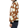 Cow Brown Pattern Print Men's Bomber Jacket-grizzshop