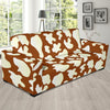 Cow Brown Pattern Print Sofa Covers-grizzshop