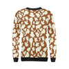 Cow Brown Pattern Print Women Crewneck Sweatshirt-grizzshop