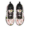 Cow Christmas Print Pattern Black Sneaker-grizzshop