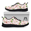 Cow Christmas Print Pattern Black Sneaker-grizzshop