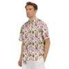 Cow Christmas Print Pattern Men's Short Sleeve Shirts-grizzshop