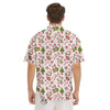 Cow Christmas Print Pattern Men's Short Sleeve Shirts-grizzshop