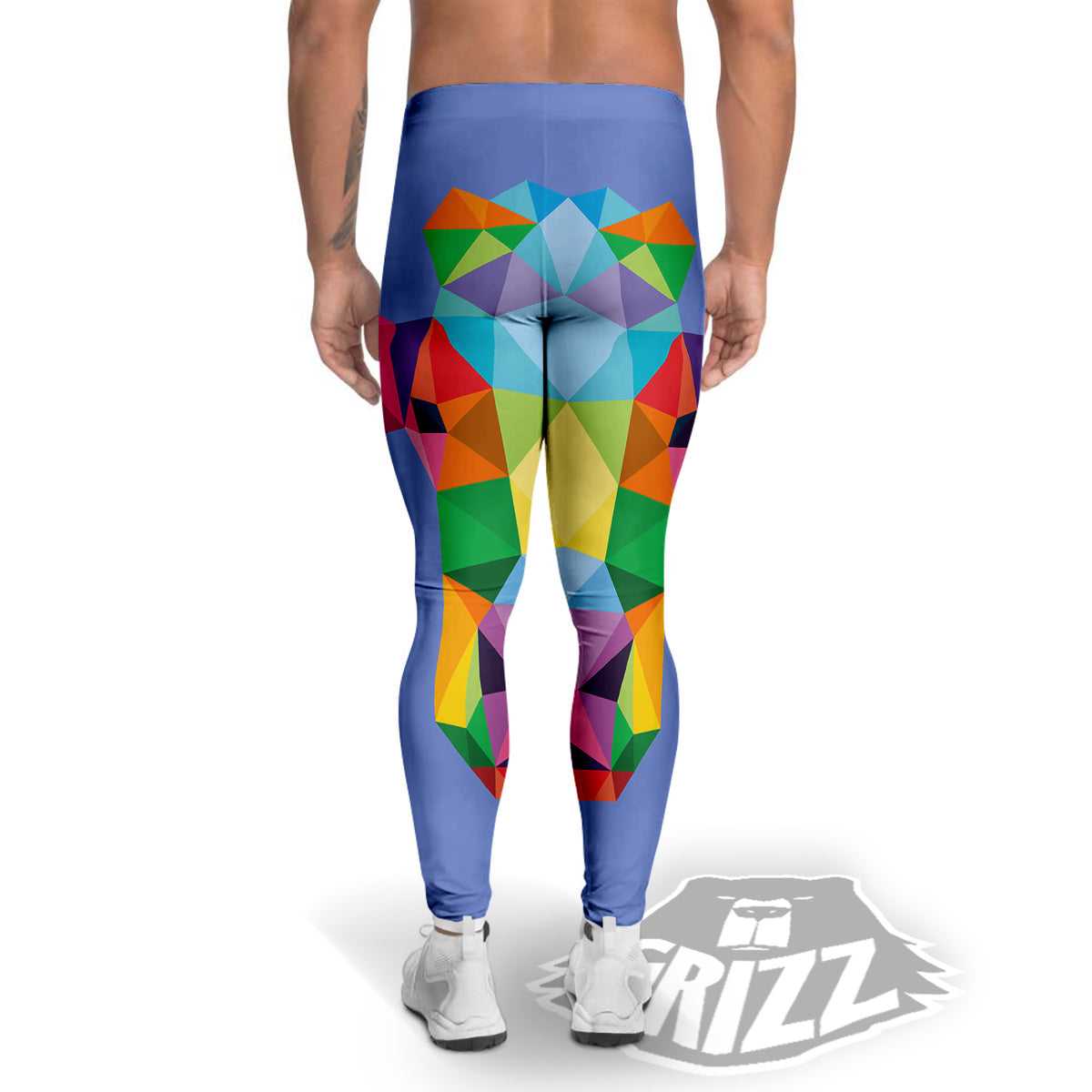 Cow Colorful Print Men's Leggings-grizzshop
