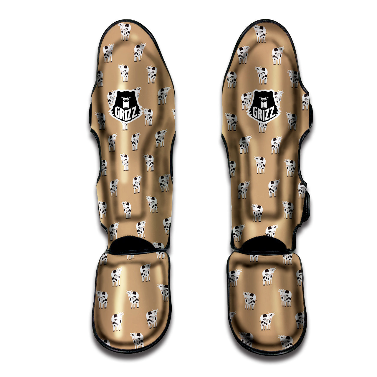 Cow Cute And Baby Cow Print Pattern Muay Thai Shin Guards-grizzshop