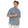 Cow Cute And Daisy Flower Print Pattern Men's Short Sleeve Shirts-grizzshop