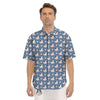 Cow Cute And Daisy Flower Print Pattern Men's Short Sleeve Shirts-grizzshop