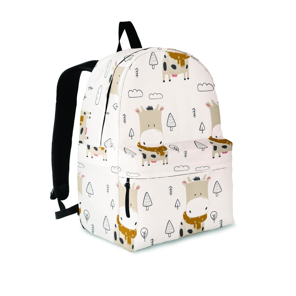 Cow Cute Print Backpack-grizzshop