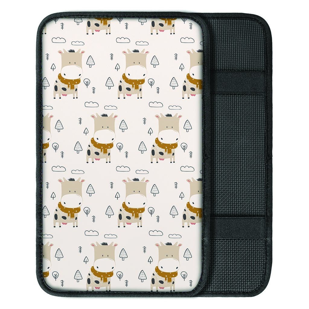 Cow Cute Print Car Console Cover-grizzshop