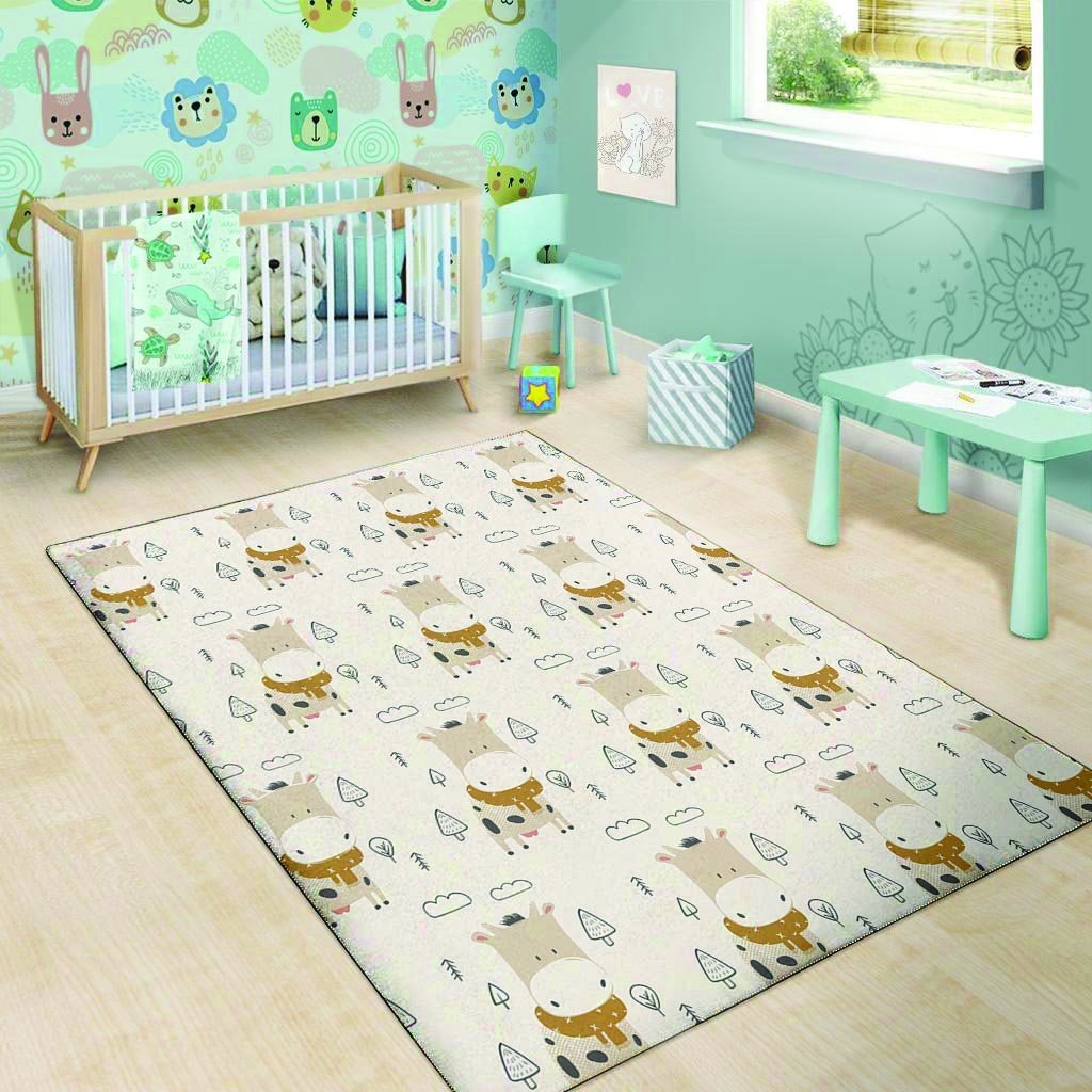 Cow Cute Print Floor Mat-grizzshop