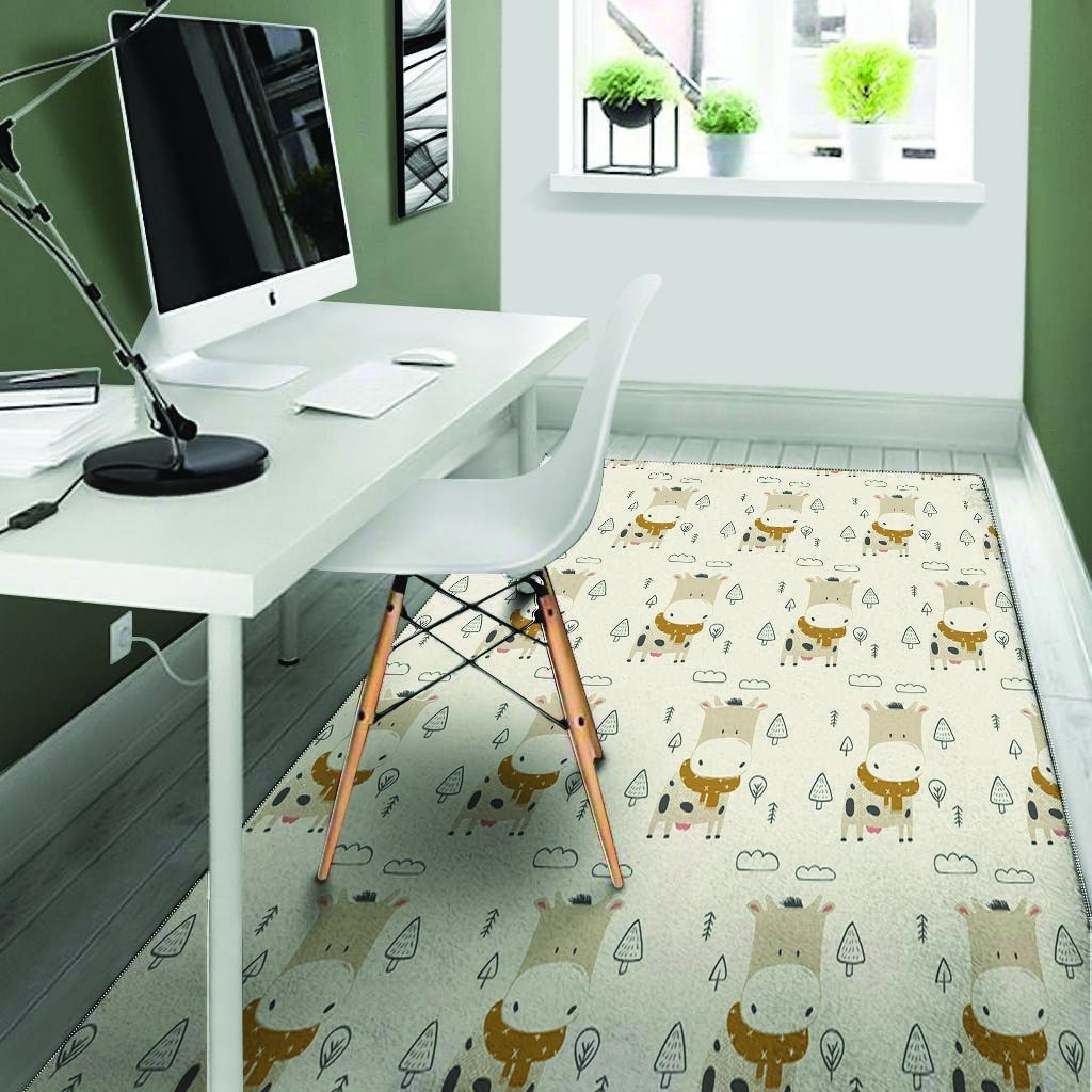 Cow Cute Print Floor Mat-grizzshop