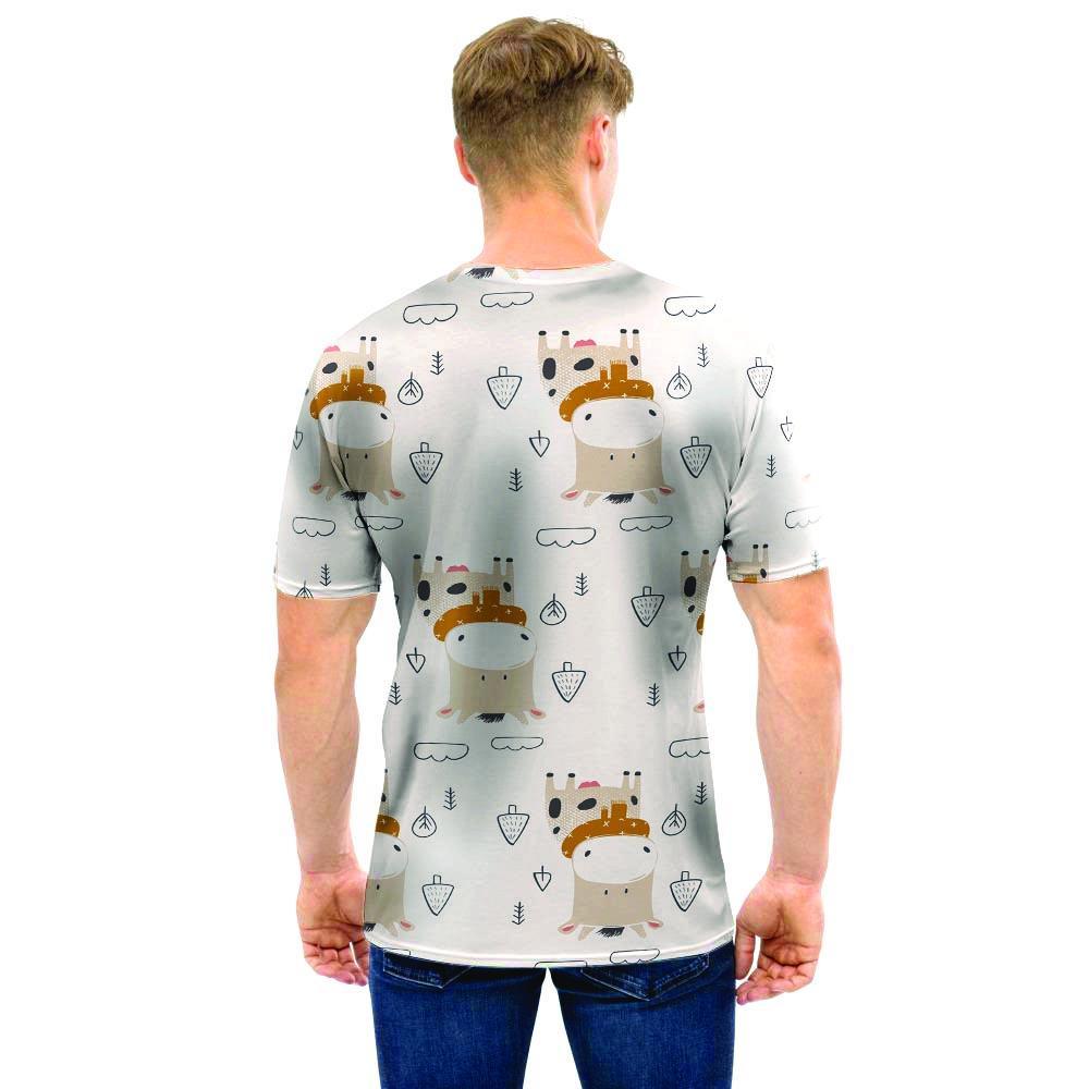 Cow Cute Print Men T Shirt-grizzshop