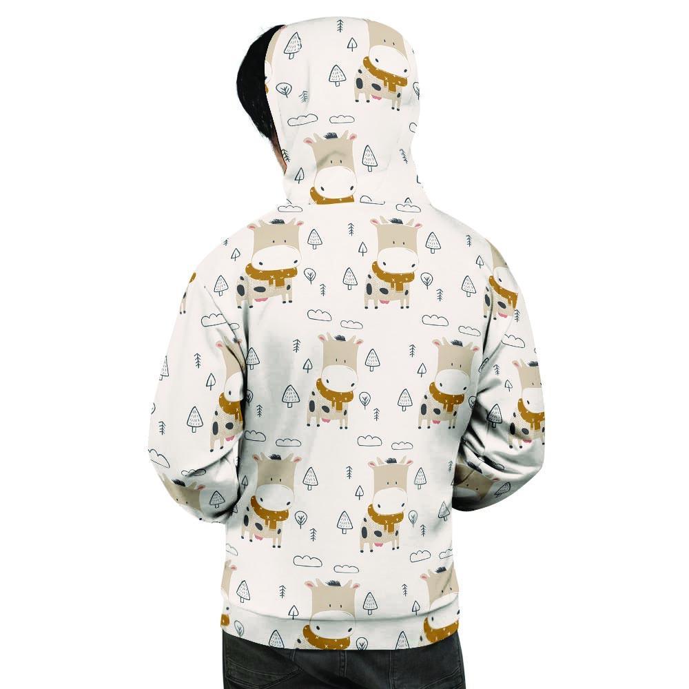 Cow Cute Print Men's Hoodie-grizzshop