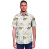 Cow Cute Print Men's Short Sleeve Shirt-grizzshop