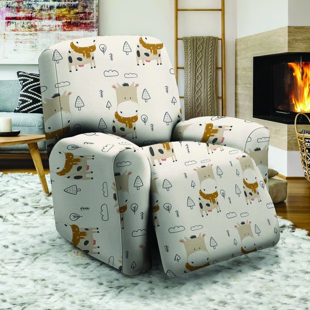 Cow Cute Print Recliner Cover-grizzshop