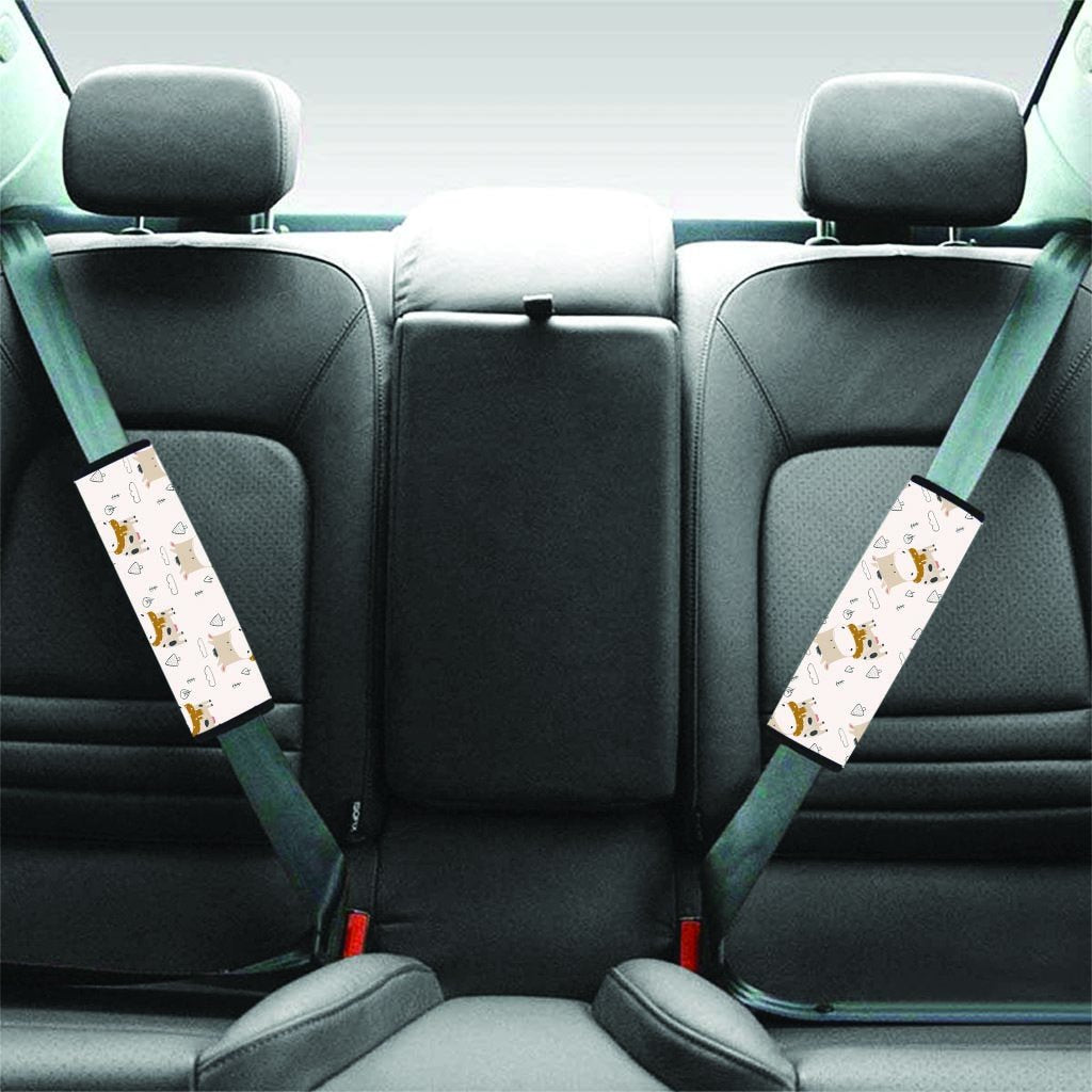 Cow Cute Print Seat Belt Cover-grizzshop