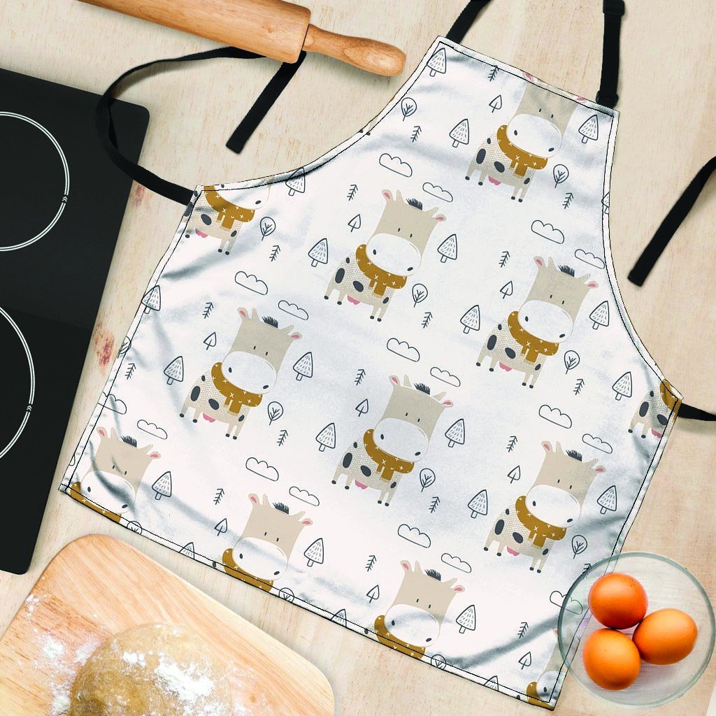 Cow Cute Print Women's Apron-grizzshop