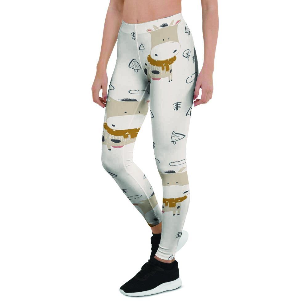 Cow Cute Print Women's Leggings-grizzshop