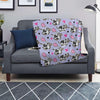 Cow Doodle Print Blanket-grizzshop