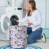 Cow Doodle Print Laundry Basket-grizzshop