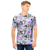 Cow Doodle Print Men T Shirt-grizzshop