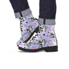 Cow Doodle Print Men's Boots-grizzshop