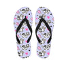 Cow Doodle Print Men's Flip Flops-grizzshop