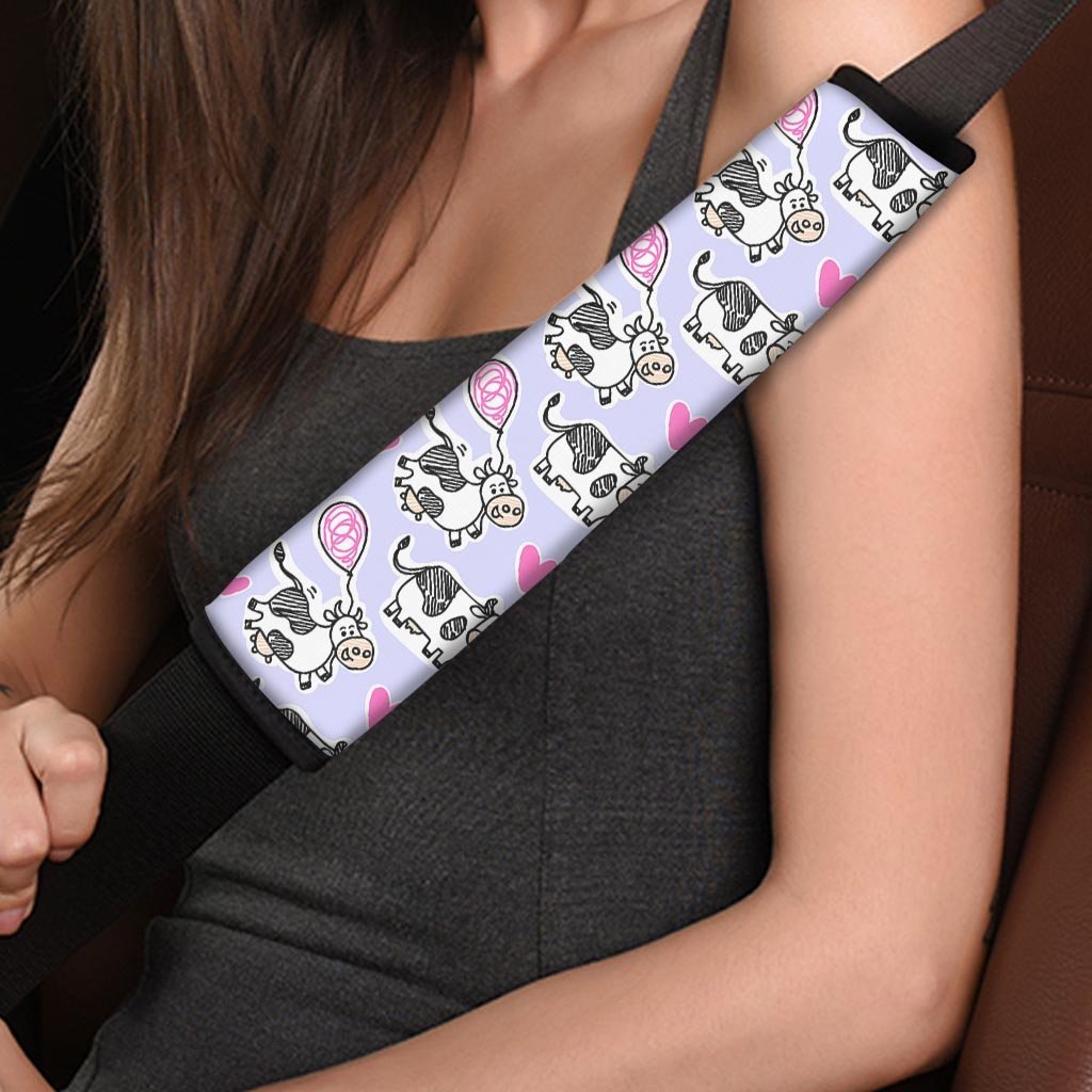 Cow Doodle Print Seat Belt Cover-grizzshop