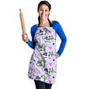 Cow Doodle Print Women's Apron-grizzshop