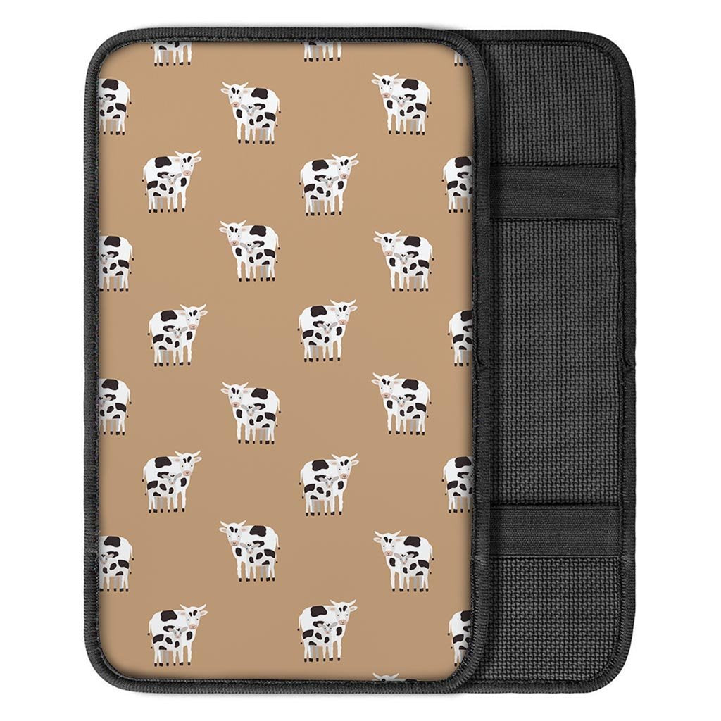 Cow Family Print Car Console Cover-grizzshop