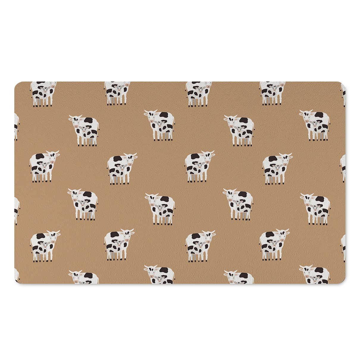 Cow Family Print Door Mat-grizzshop