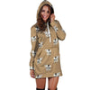 Cow Family Print Hoodie Dress-grizzshop