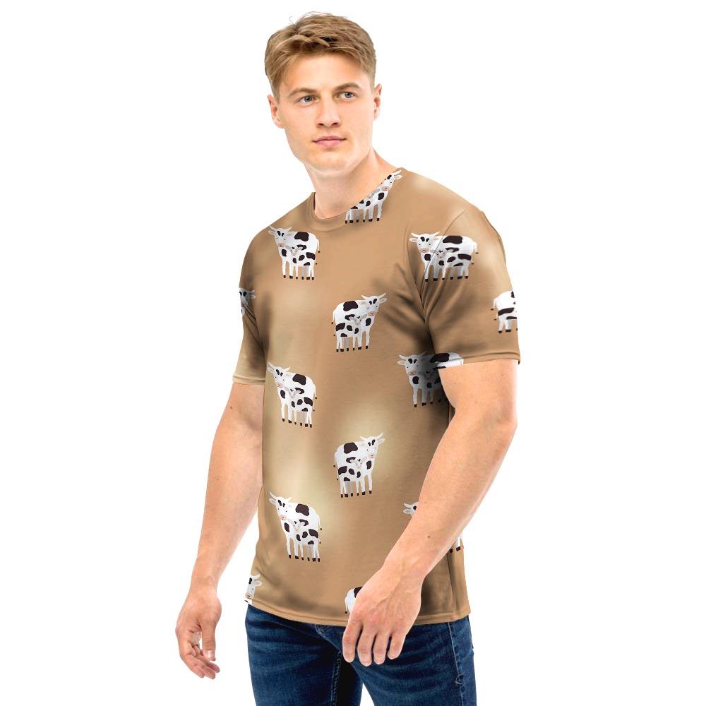 Cow Family Print Men T Shirt-grizzshop