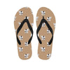 Cow Family Print Men's Flip Flops-grizzshop