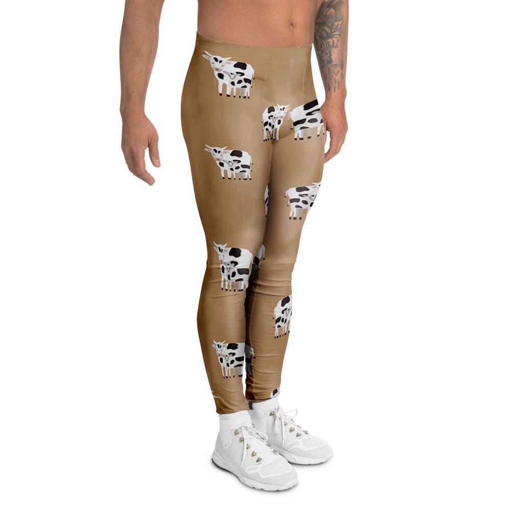 Cow Family Print Men's Leggings-grizzshop