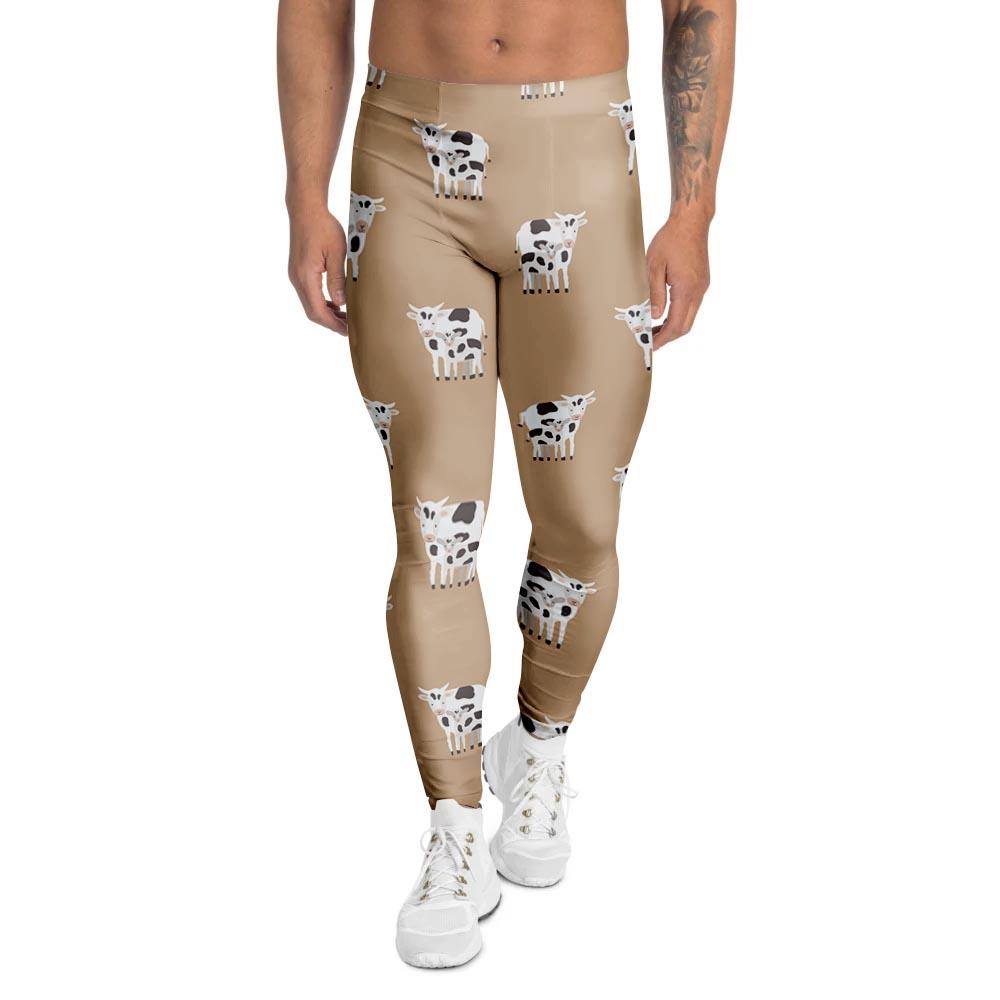 Cow Family Print Men's Leggings-grizzshop