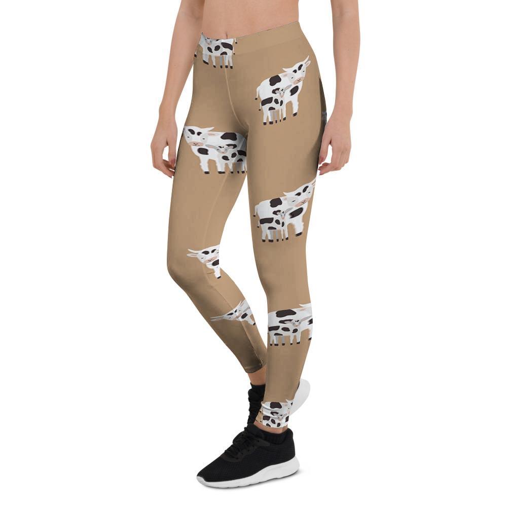 Cow Family Print Women's Leggings-grizzshop