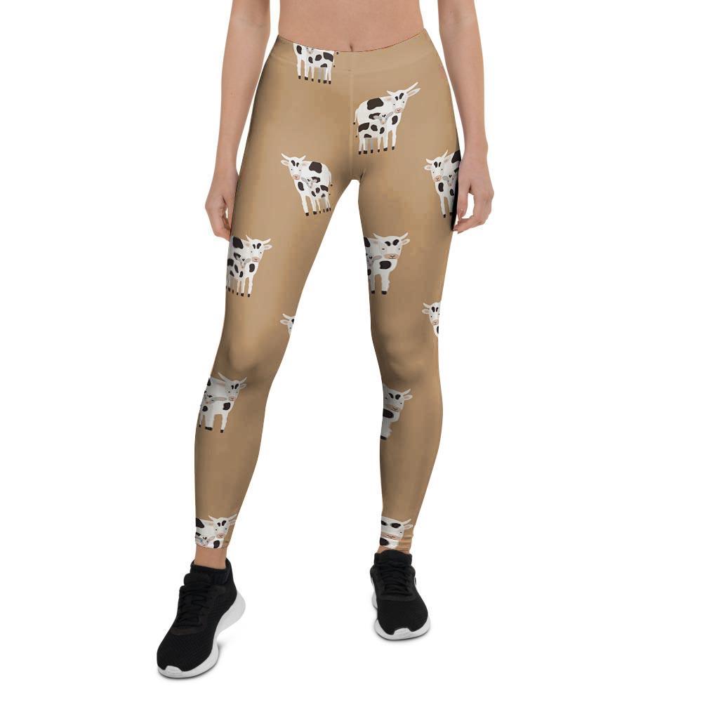 Cow Family Print Women's Leggings-grizzshop