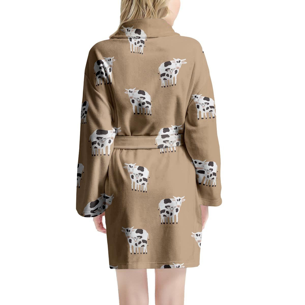 Cow Family Print Women's Robe-grizzshop