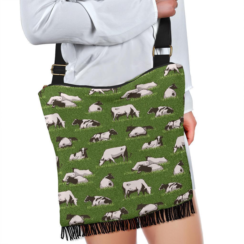 Cow Farm Pattern Print Crossbody Bags-grizzshop