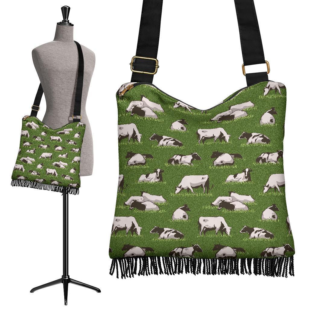 Cow Farm Pattern Print Crossbody Bags-grizzshop