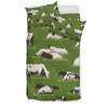 Cow Farm Pattern Print Duvet Cover Bedding Set-grizzshop