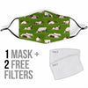 Cow Farm Pattern Print Face Mask-grizzshop