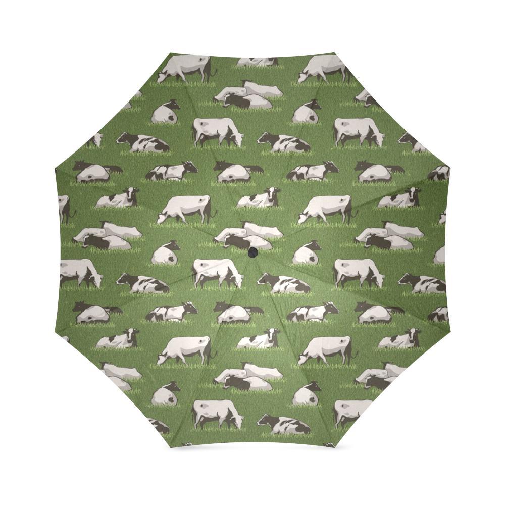 Cow Farm Pattern Print Foldable Umbrella-grizzshop