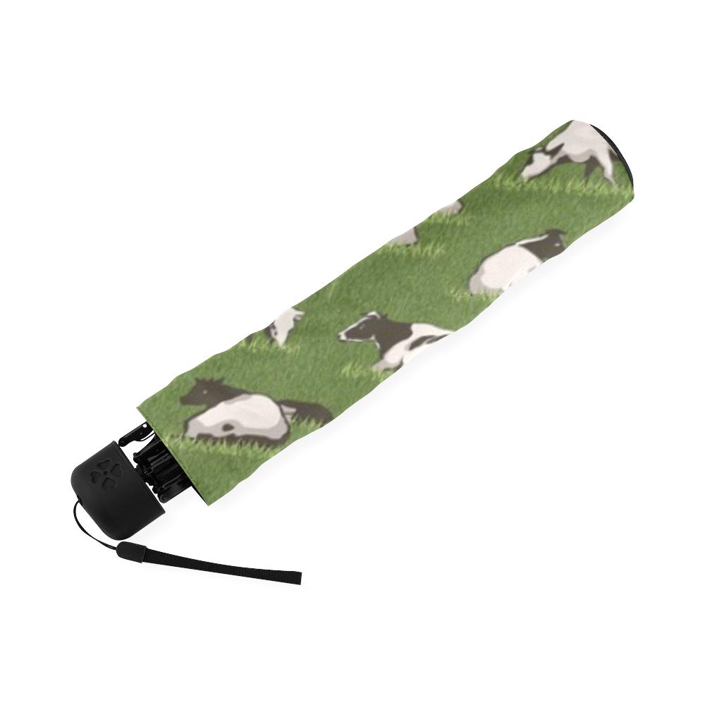 Cow Farm Pattern Print Foldable Umbrella-grizzshop