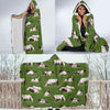 Cow Farm Pattern Print Hooded Blanket-grizzshop