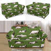 Cow Farm Pattern Print Loveseat Cover-grizzshop