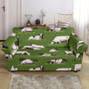 Cow Farm Pattern Print Loveseat Cover-grizzshop