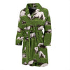 Cow Farm Pattern Print Men Long Robe-grizzshop