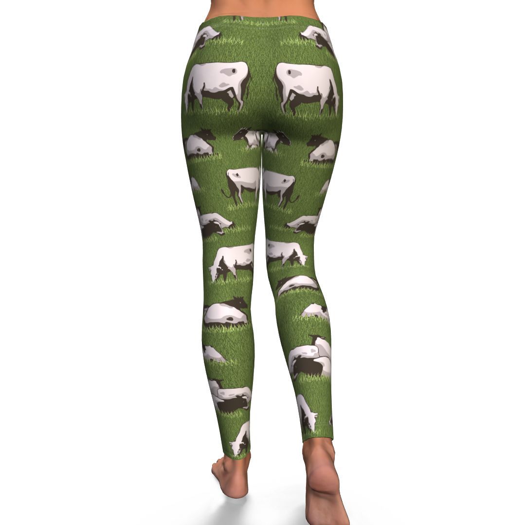 Cow Farm Pattern Print Pattern Women Leggings-grizzshop